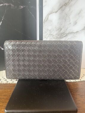 Bottega Veneta Chocolate Brown Intrecciato Leather Wallet
